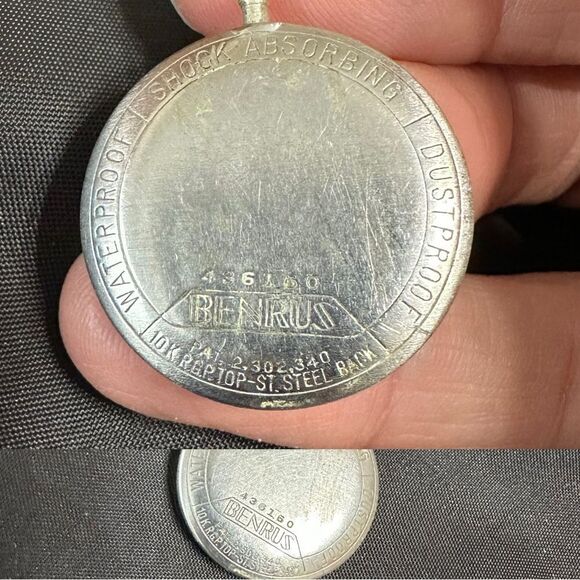 1957 St. Christopher Protect Us Benrus 10kt rolled Gold Watch - Selling As Is - Picture 7 of 13